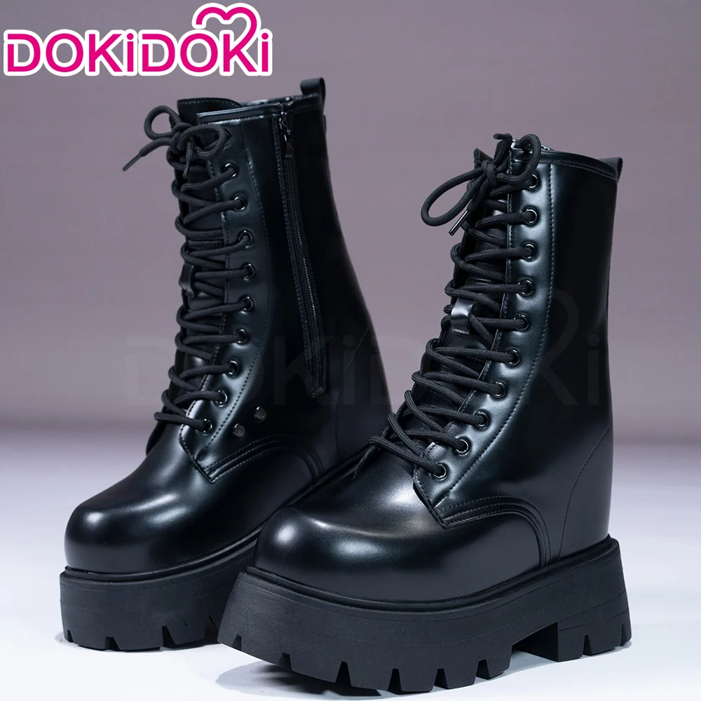 【16.5 CM】DokiDoki Height Increasing Shoes / Elevator Shoes Black Platform Martin Boots Invisible Thick-Soled - Image 4