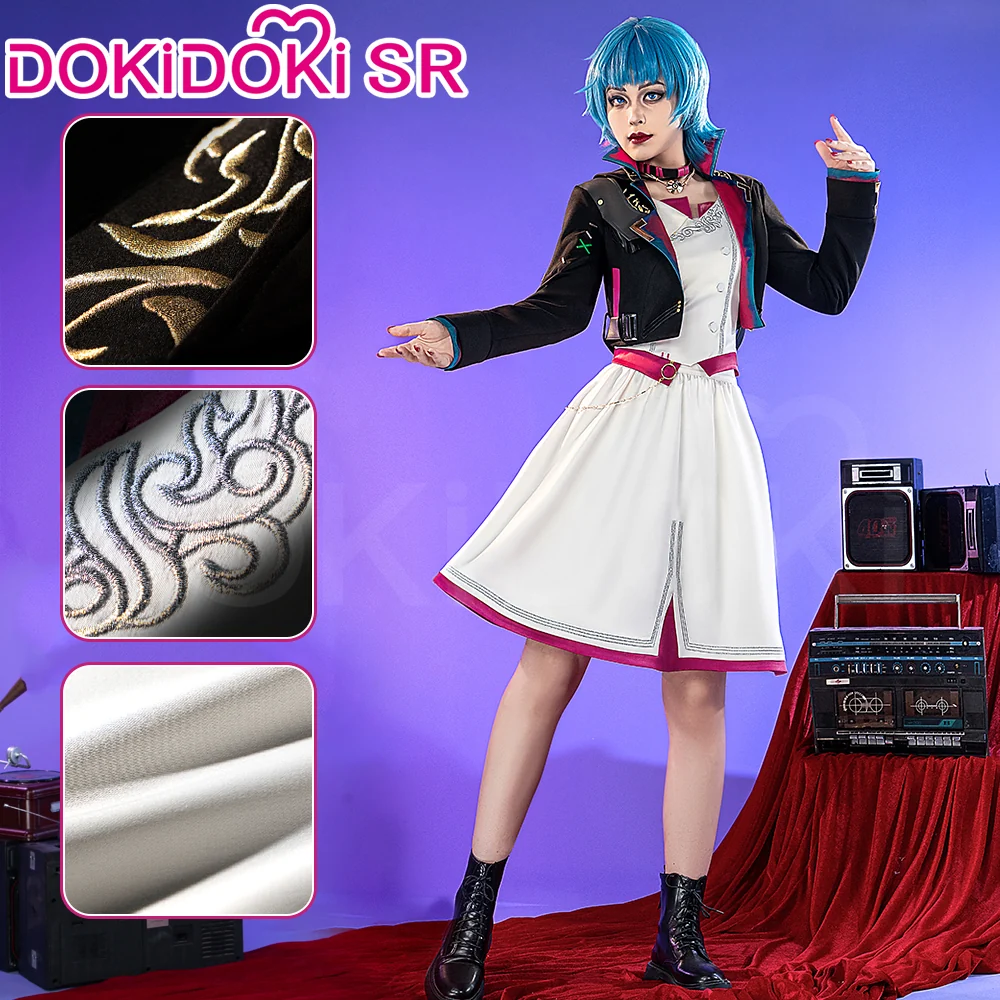 【Ready For Ship】【Last Batch】DokiDoki-SR Game Cosplay Jinxx Costume Party Dress Powderr
