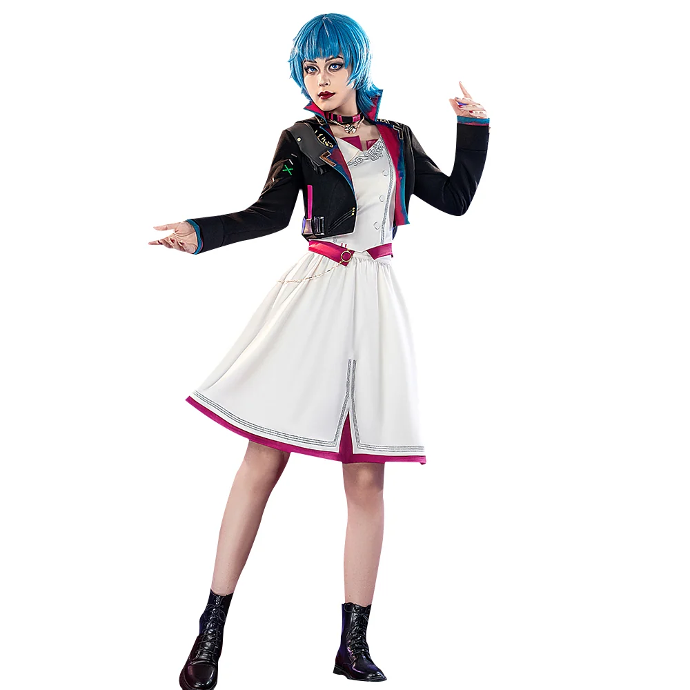 【Ready For Ship】【Last Batch】DokiDoki-SR Game Cosplay Jinxx Costume Party Dress Powderr - Image 5