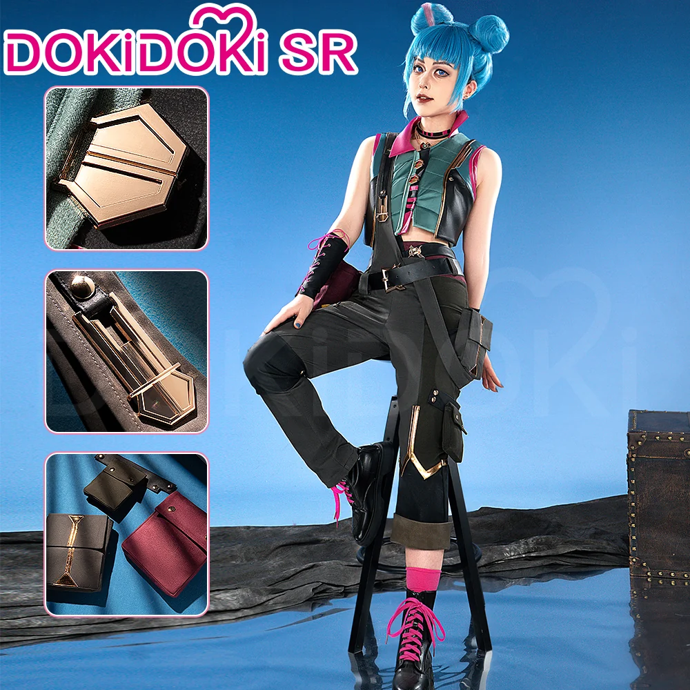 【Ready For Ship】【Last Batch】【Size S-3XL】DokiDoki-SR Game Cosplay Jinxx Costume High Bun Powderr