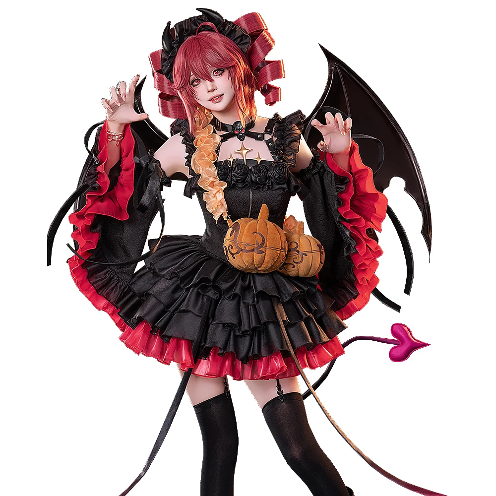 【In Stock】DokiDoki-R Cosplay Devil Costume Halloween Black Red Dress - Image 6