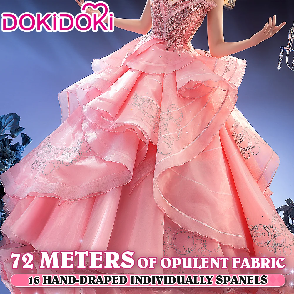 【Ready For Ship】【Size S-3XL】DokiDoki Movie Cosplay Costume Pink Bubble Dress - Image 4