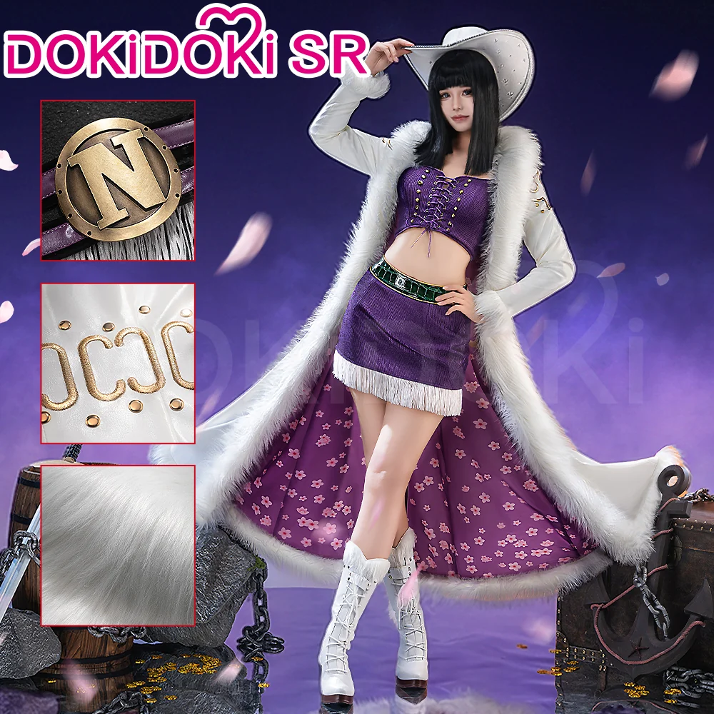 【Size S-3XL】DokiDoki-SR Anime Cosplay Women Costume Purple White With Hat / Long Cape Live Action Version Season 2