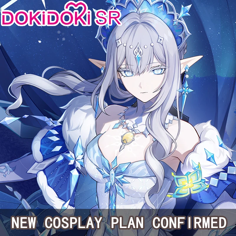 【Confirmed】$5 Deposit =10% OFF Coupon DokiDoki-SR Game Genshin Impact Cosplay Tsaritsa Costume Anastasya Feodorovna Snezhnaya Sudden Snow
