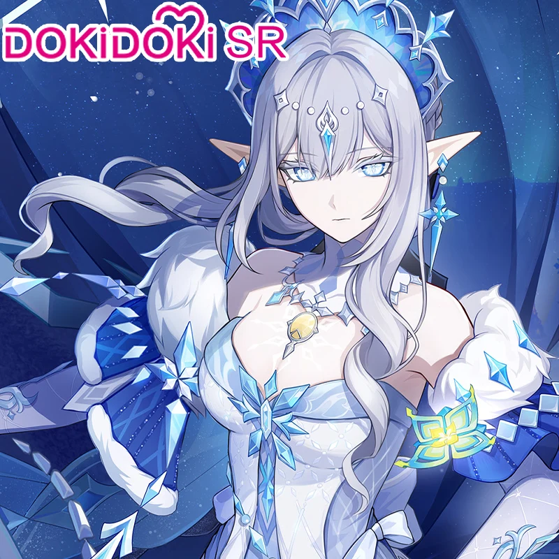 【Confirmed】$5 Deposit =10% OFF Coupon DokiDoki-SR Game Genshin Impact Cosplay Tsaritsa Costume Anastasya Feodorovna Snezhnaya Sudden Snow - Image 3