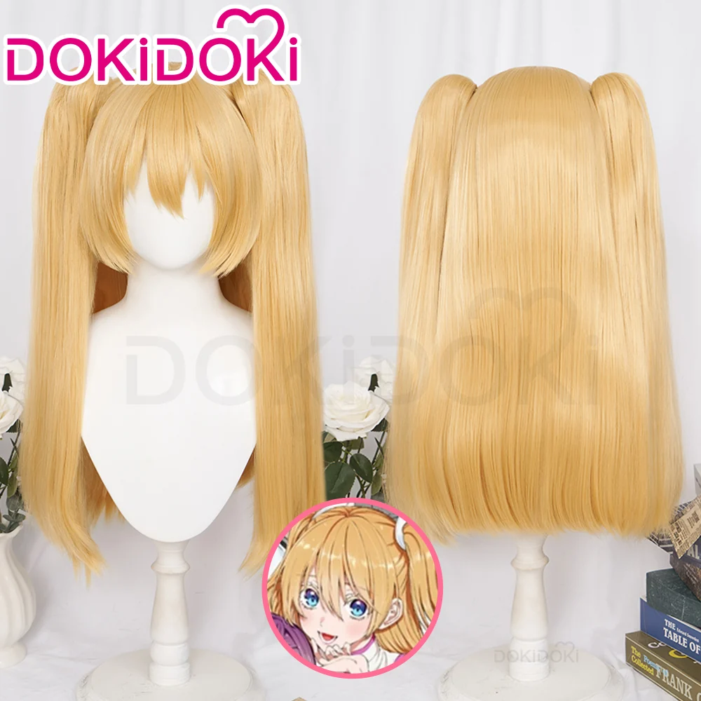 DokiDoki Anime Ririsa Of 2.5 Dimension Cosplay Ririsa Amano Wig Long Straight Yellow Hair