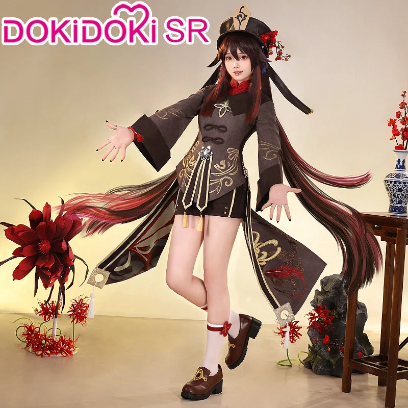 【US/EU LOCAL SHIPPING 】【Size S-XXL】DokiDoki-SR Game Genshin Impact Hutao Cosplay Costume Hu Tao Costume / Wig Halloween - Image 4