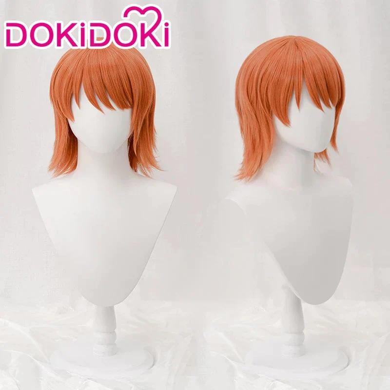 【Ver. 3 Ready For Ship】DokiDok Anime Cosplay Short/ Long Orange Wig / Tattoo Sticker - Image 12