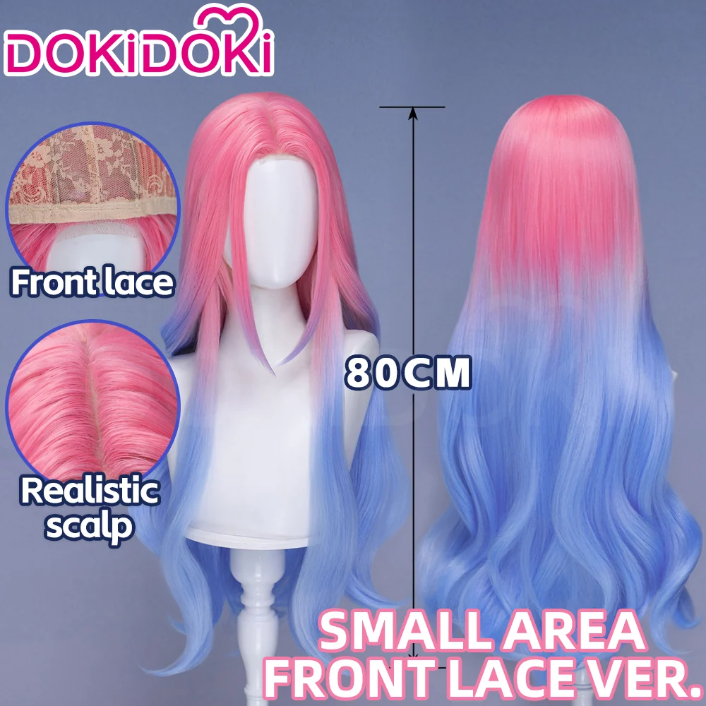 【Small Area Front Lace】DokiDoki Music Video Cosplay Wig / Eyelashes Women Long / Short Curly Gradient Pink Hair - Image 9