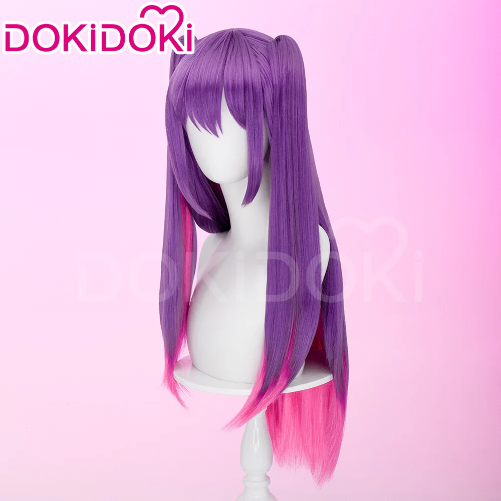 【Ready For Ship】DokiDoki Anime 2.5 Dimensional Seduction Cosplay Tachibana Mikari Wig Long Straight Brown / Purple Pink Gradient Hair - Image 9