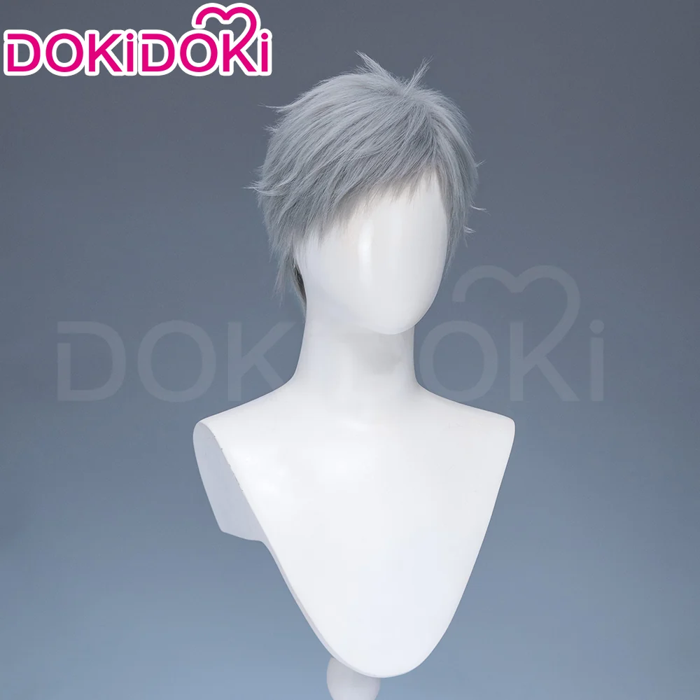 【Partially Ready For Ship】DokiDoki Anime Cosplay Wig / Tattoo Sticker / Earring / Necklace Short Straight Grey Hair 28th Adult Version - Image 14