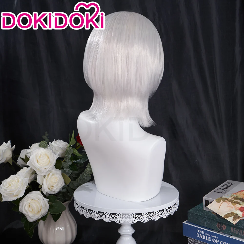 DokiDoki Anime BanG Dream It's MyGO Cosplay Kaname Raana Wig Silver Short Straight - Image 3