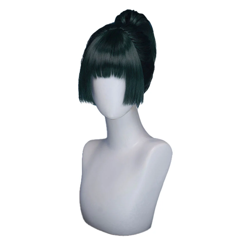 【Ready For Ship】Dokidoki Anime Cosplay Wig Women Halloween Green Wig / Tattoo Short Hair - Image 7