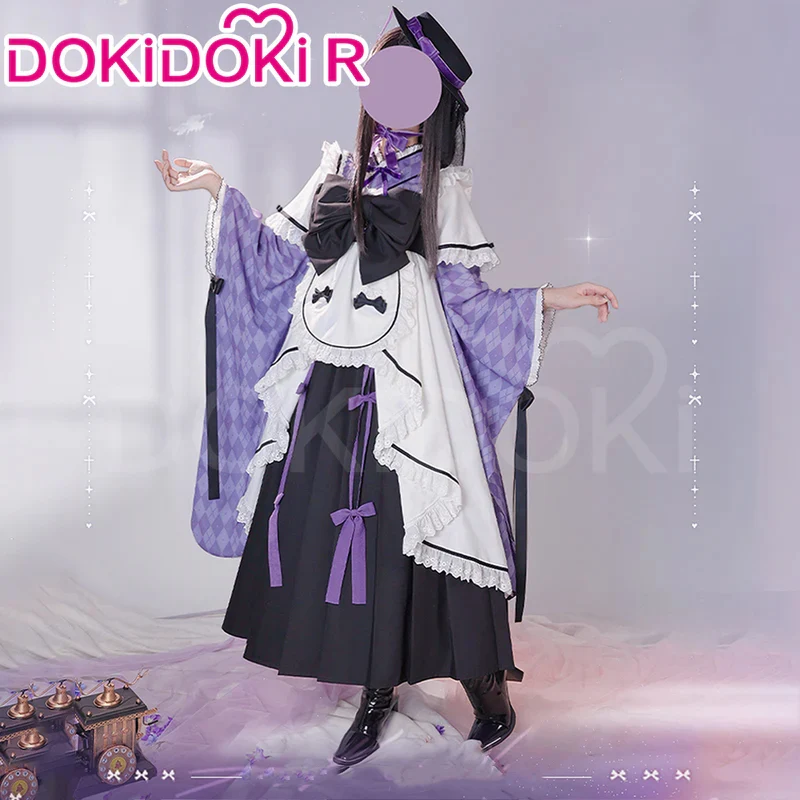 DokiDoki-R Anime Cosplay Costume Dress Maid Uiform Purple / Pink - Image 2