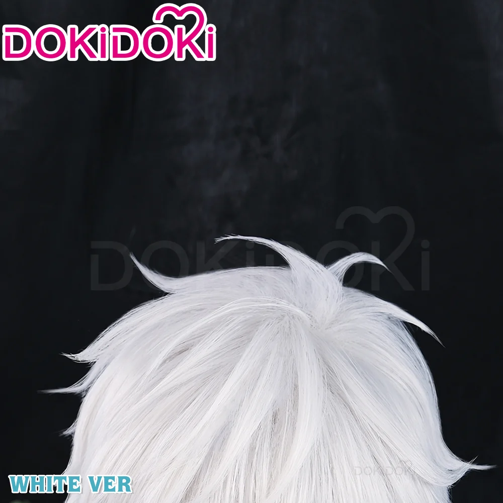 DokiDoki Anime Cosplay White/ Grey Wig/ Glasses/  White False Eyelash Short Grey Halloween - Image 12