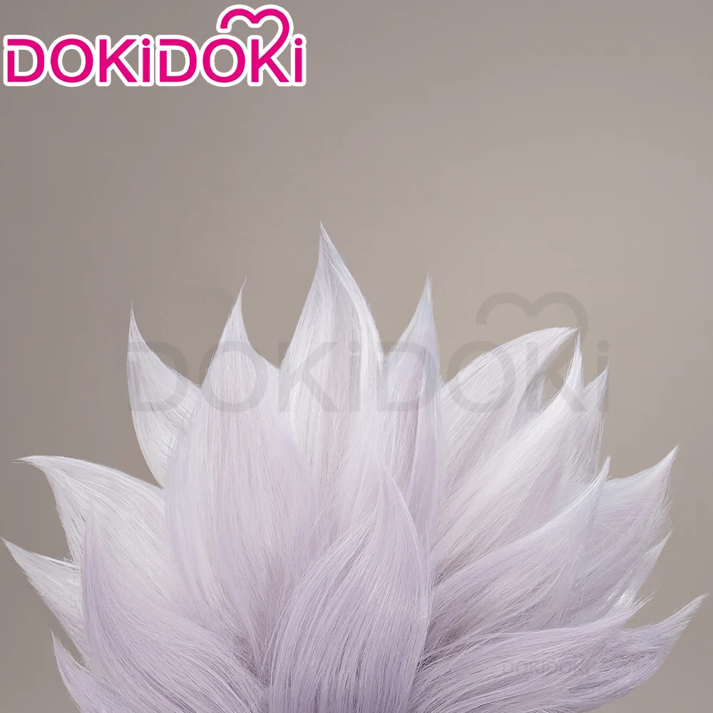 DokiDoki Anime Cosplay White/ Grey Wig/ Glasses/  White False Eyelash Short Grey Halloween - Image 15