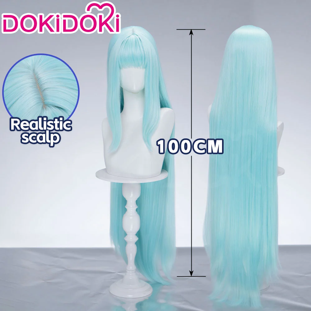 【Ready For Ship】DokiDoki Anime Cosplay Magical Transformation Wig Long Straight Pale Blue Hair