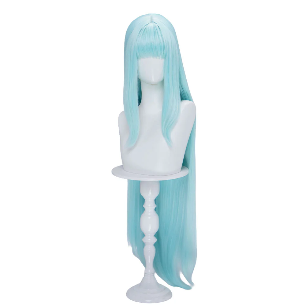 【Ready For Ship】DokiDoki Anime Cosplay Magical Transformation Wig Long Straight Pale Blue Hair - Image 5