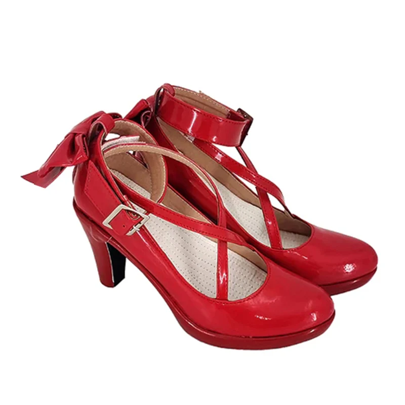 DokiDoki Anime Cosplay Shoes Red High Heels - Image 2