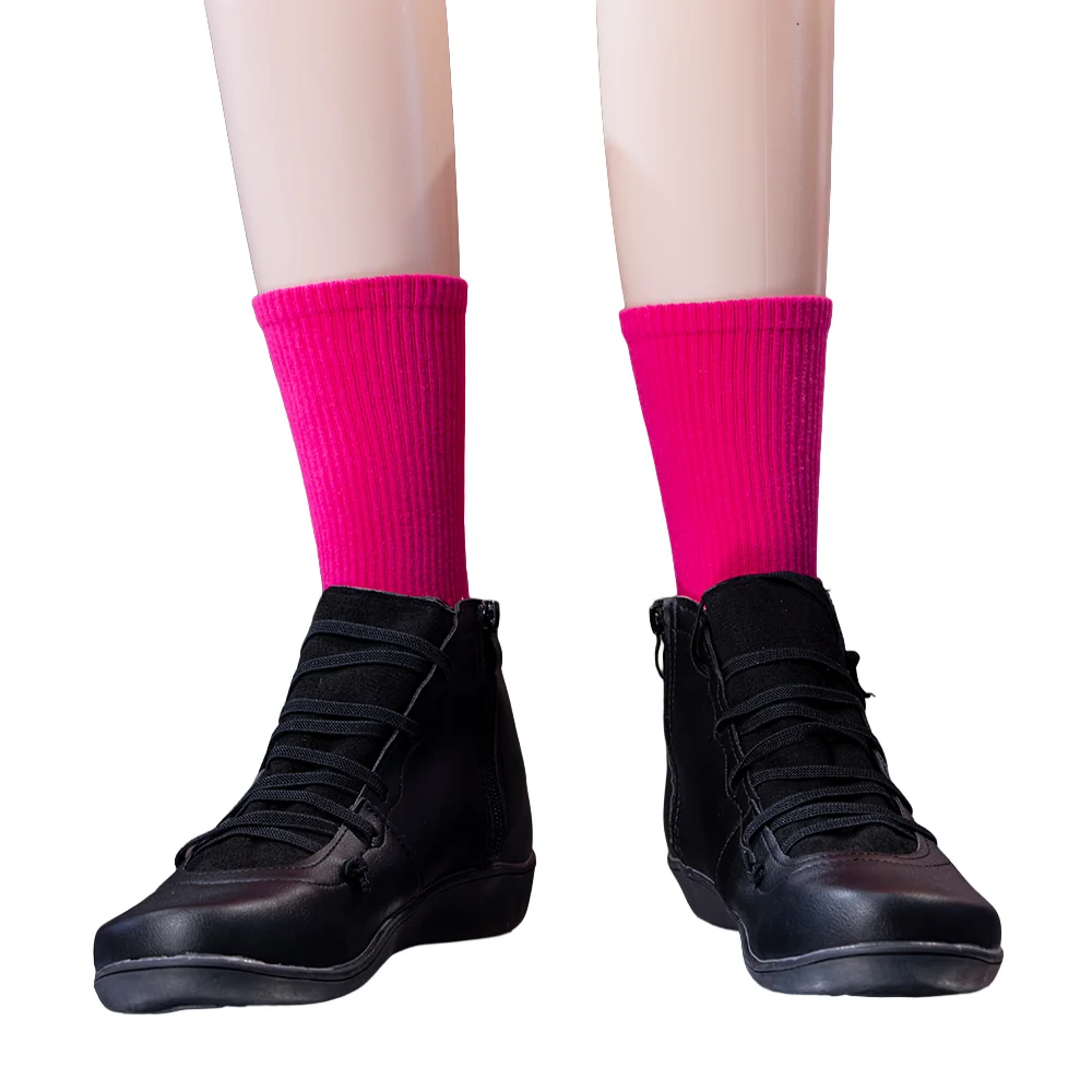 DokiDoki Anime Cosplay Shoes Side-Zip Black Martin Boots - Image 2