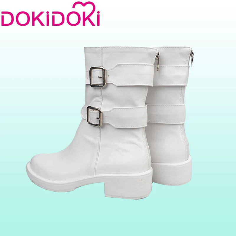 DokiDoki Anime Cosplay Shoes White Boots - Image 4