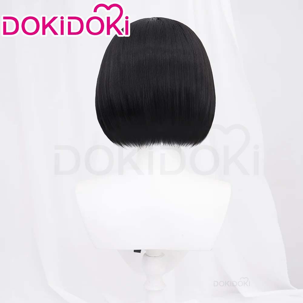 DokiDoki Anime Cosplay Wig Black Short Straight Hair - Image 2