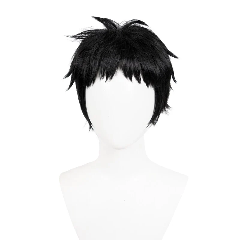 DokiDoki Anime Cosplay Wig Black Short Wig - Image 4