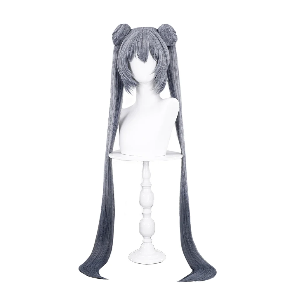 【Ready For Ship】DokiDoki Anime Cosplay Wig  Chinese Style Long Grey Women Straight Hair - Image 5