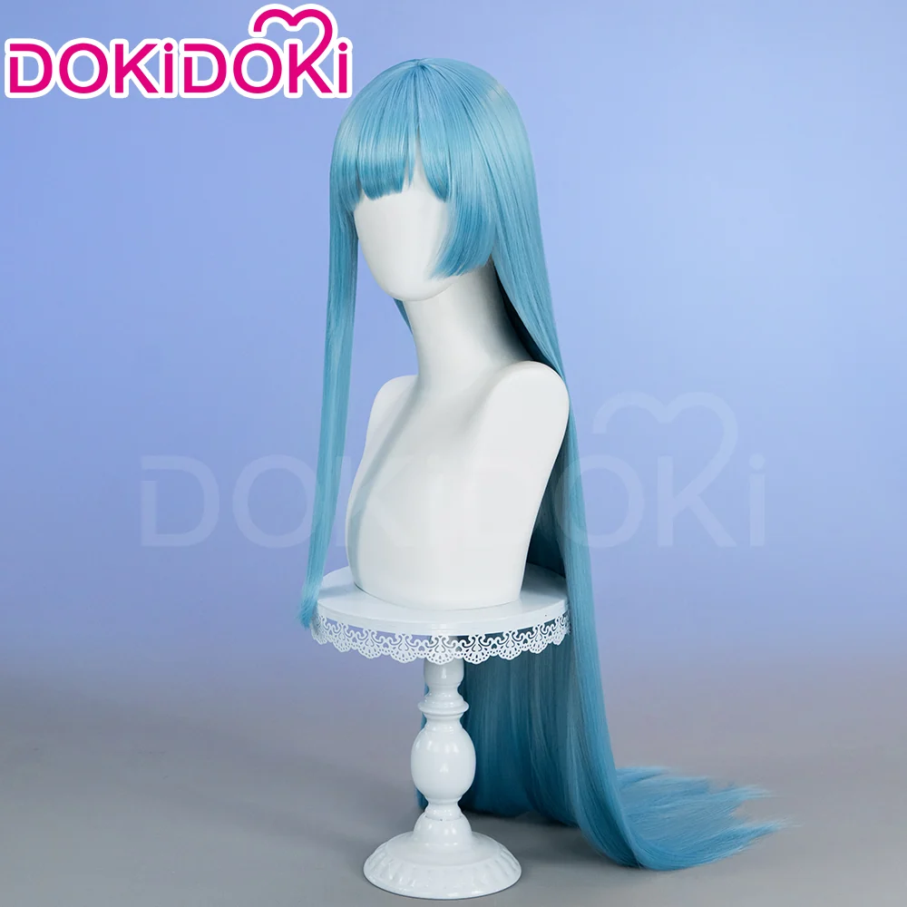 【Ready For Ship】DokiDoki Anime Cosplay Wig Long Blue Straight Hair - Image 2