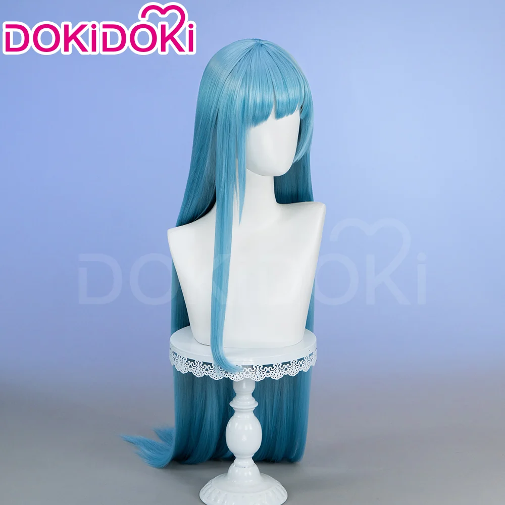 【Ready For Ship】DokiDoki Anime Cosplay Wig Long Blue Straight Hair - Image 3