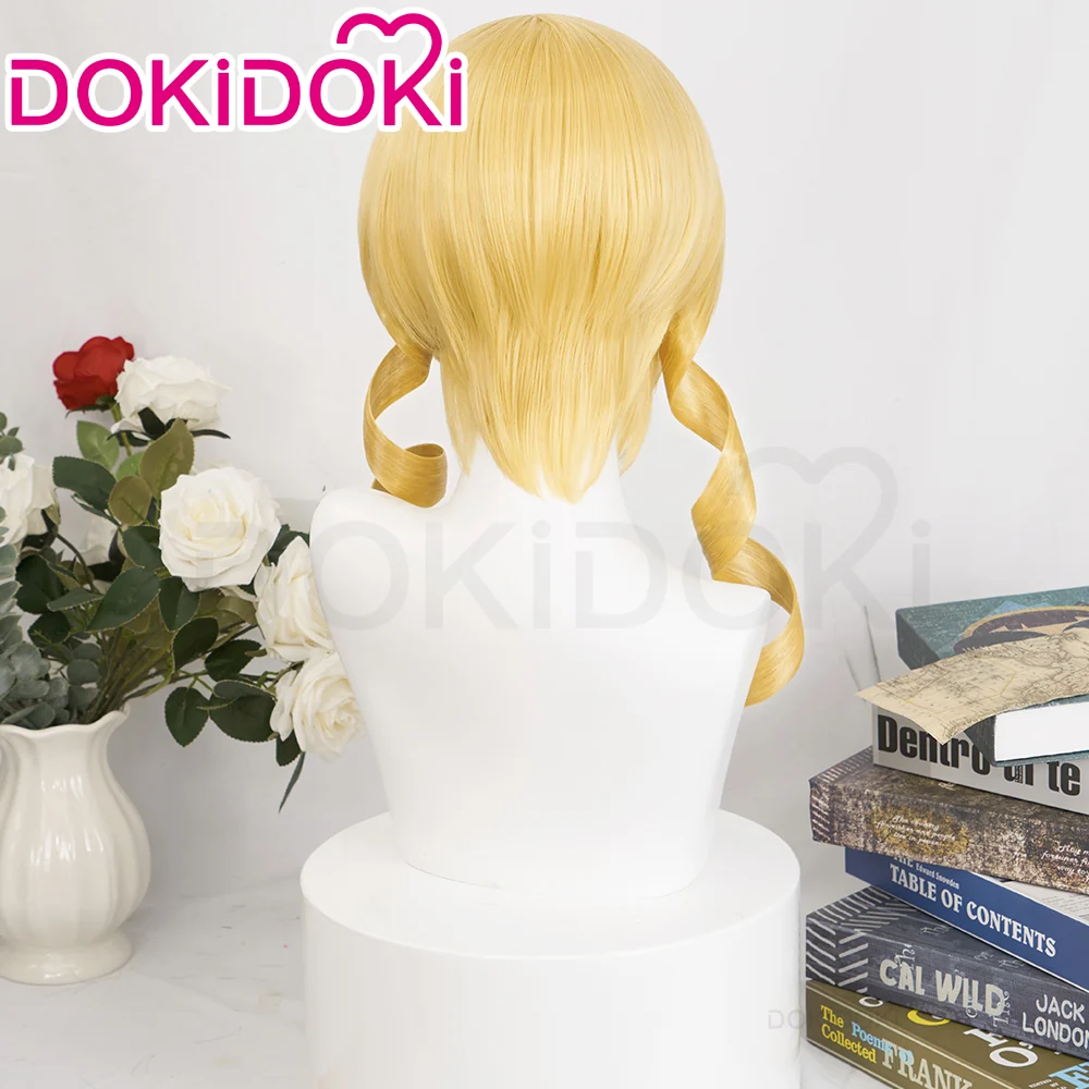【Ready For Ship】DokiDoki Anime Cosplay Wig Long Curly Yellow Styled Headwear - Image 3
