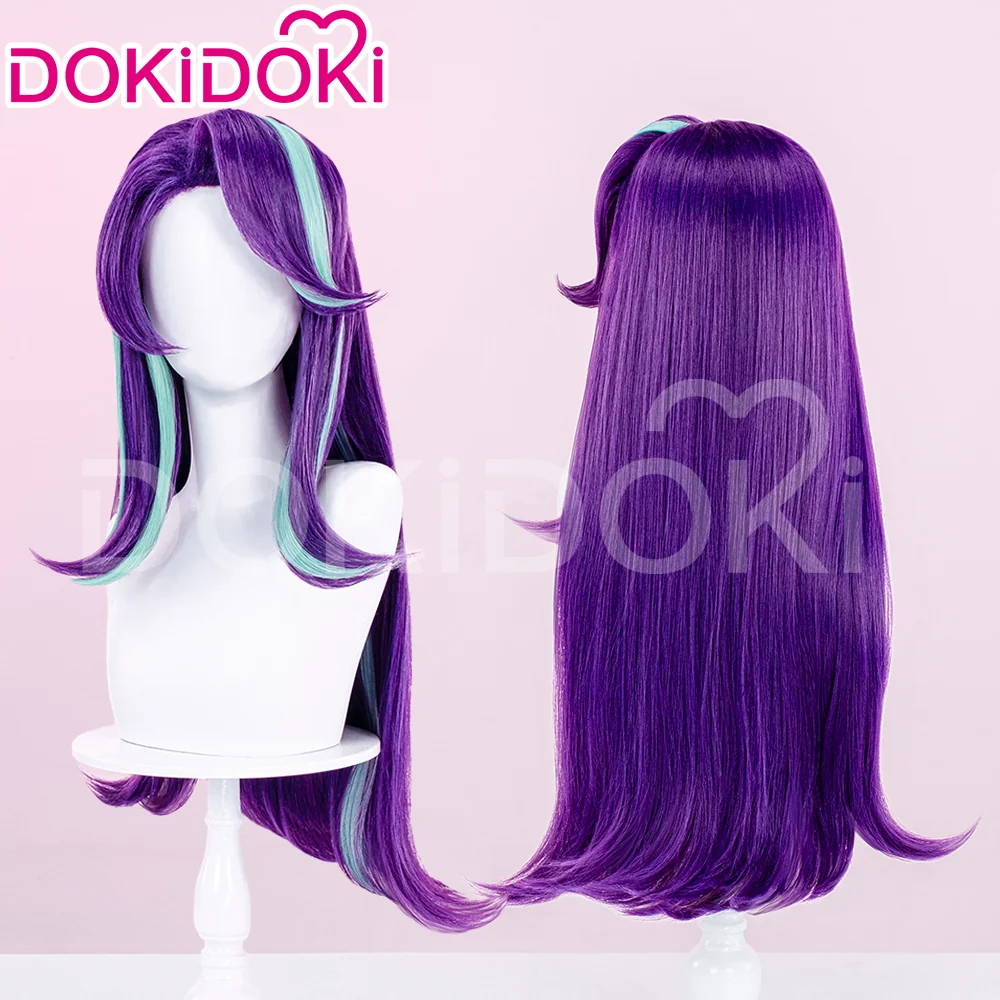 DokiDoki Anime Cosplay Wig Long Straight Purple Hair