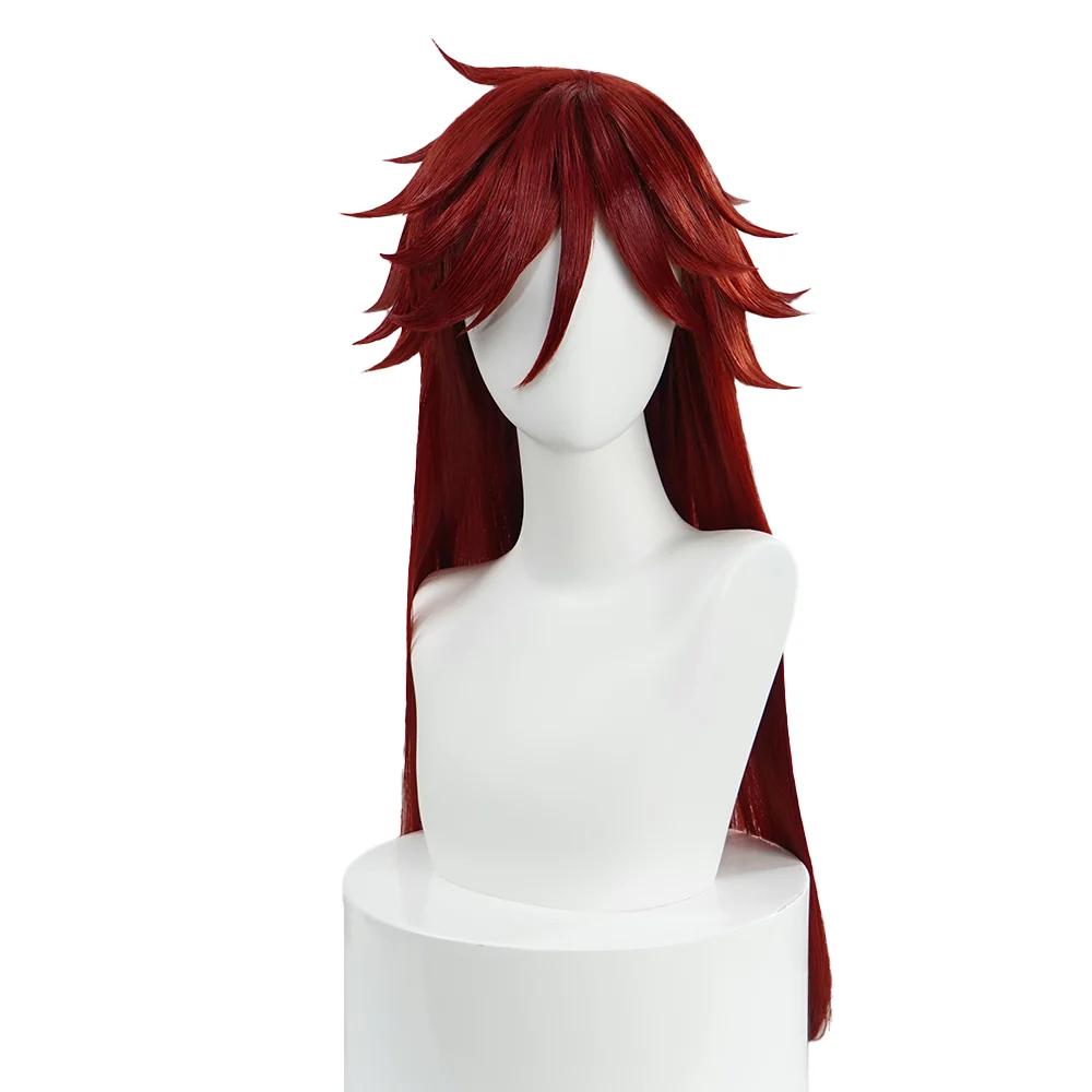 【Ready For Ship】DokiDoki Anime Cosplay Wig Long Straight Red Hair - Image 5