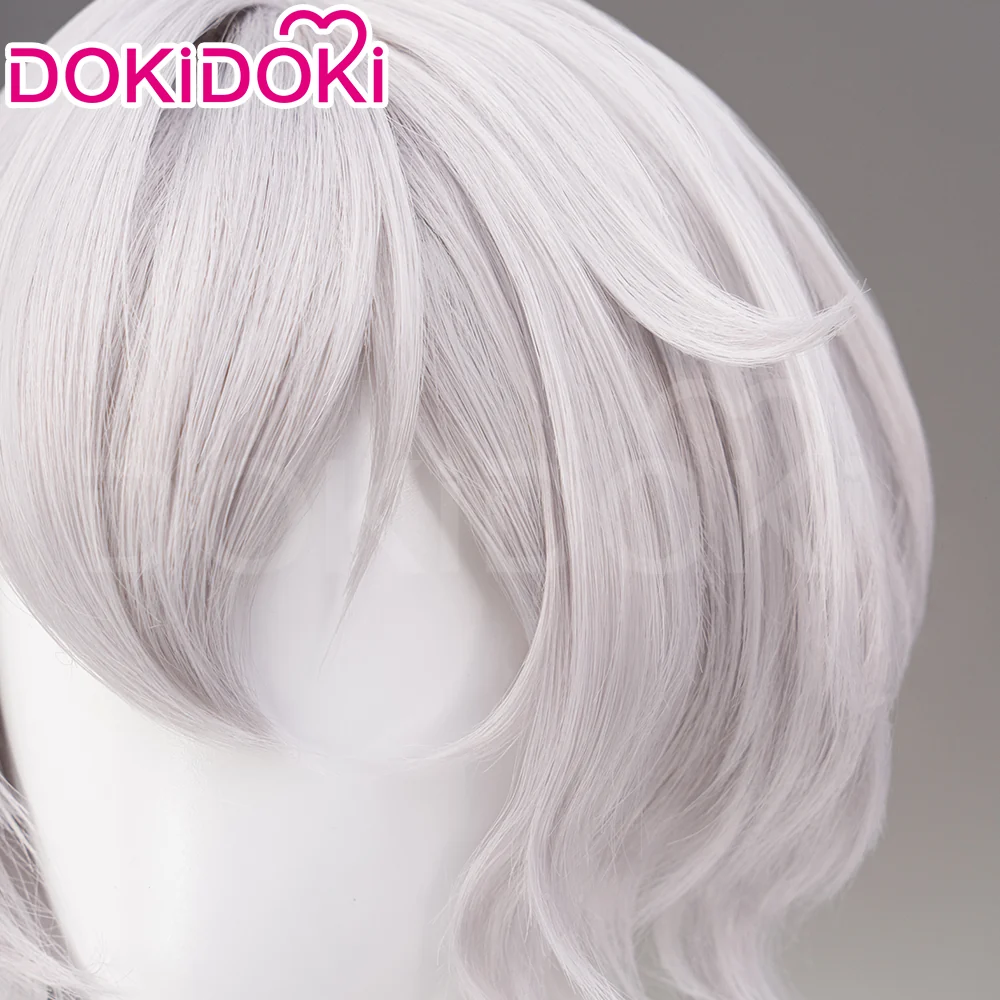 DokiDoki Anime Cosplay Wig Long Straight Silver Hair Pre-Tied Ponytails - Image 3