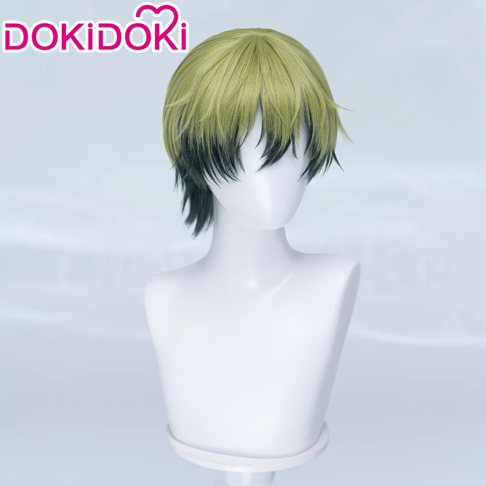 【Ready For Ship】DokiDoki Anime Cosplay Wig Short Blonde Green Black Layered Hair - Image 9