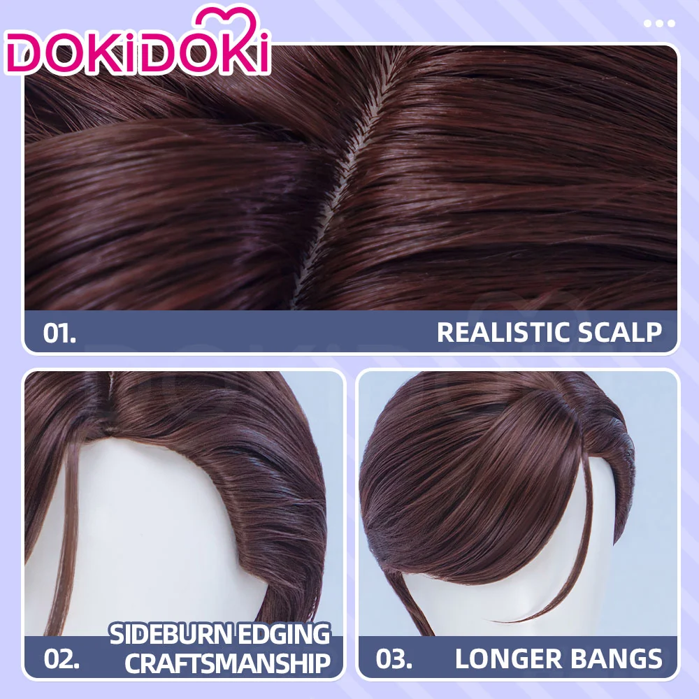 【Ready For Ship】DokiDoki Anime Cosplay Wig Short Brown Hair - Image 4