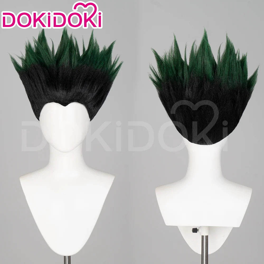 【Ready For Ship】DokiDoki Anime Cosplay Wig Short Straight Black Green Hair