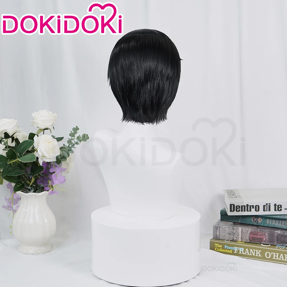 【Ready For Ship】DokiDoki Anime Cosplay Wig Short Straight Black Hair - Image 3
