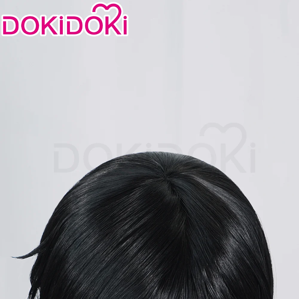 【Ready For Ship】DokiDoki Anime Cosplay Wig Short Straight Black Hair - Image 4