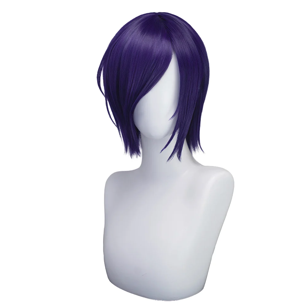 【Ready For Ship】DokiDoki Anime Cosplay Wig Short Straight Purple Hair - Image 5