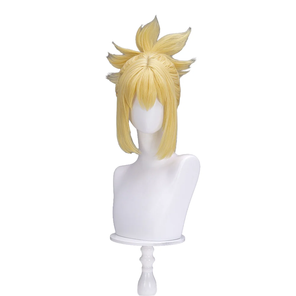 【Ready For Ship】DokiDoki Anime Cosplay Wig Short Yellow Wig - Image 3