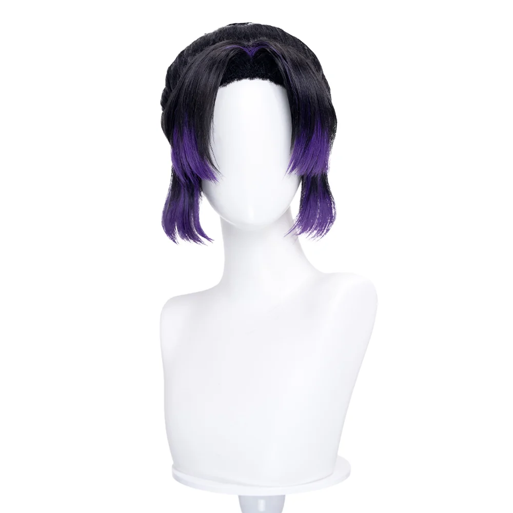 【Wig Ready For Ship】DokiDoki Anime Cosplay Wig / Headpiece Black Purple Synthetic Hair Halloween - Image 6