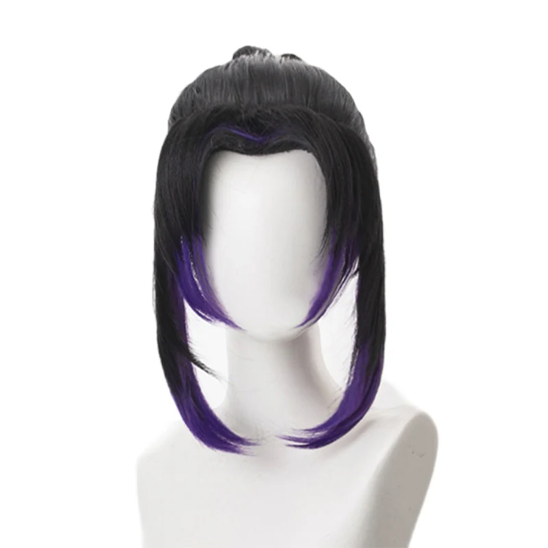 【Ready For Ship】DokiDoki  Anime Cosplay Wig Black Purple Synthetic Hair Halloween - Image 6