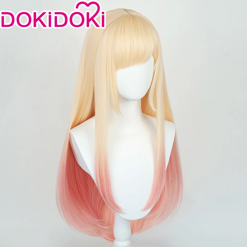 【Partially Ready For Ship】DokiDoki Anime Cosplay Women Wig / Ear Clip / Tattoo Sticker Long Golden Pink Gradient Silver Purple Hair Bunny Girl - Image 3