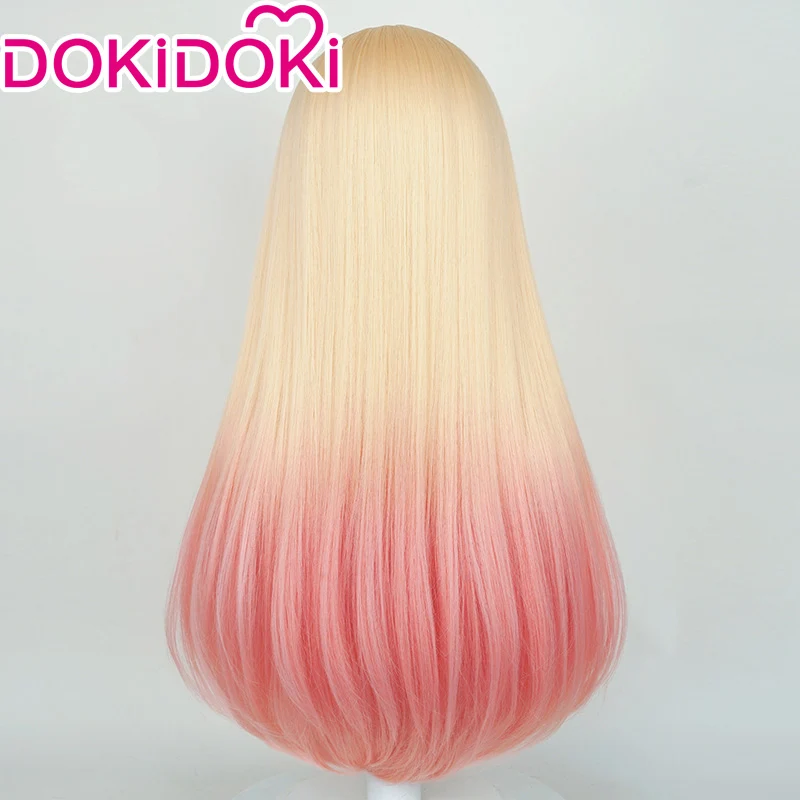 【Partially Ready For Ship】DokiDoki Anime Cosplay Women Wig / Ear Clip / Tattoo Sticker Long Golden Pink Gradient Silver Purple Hair Bunny Girl - Image 4