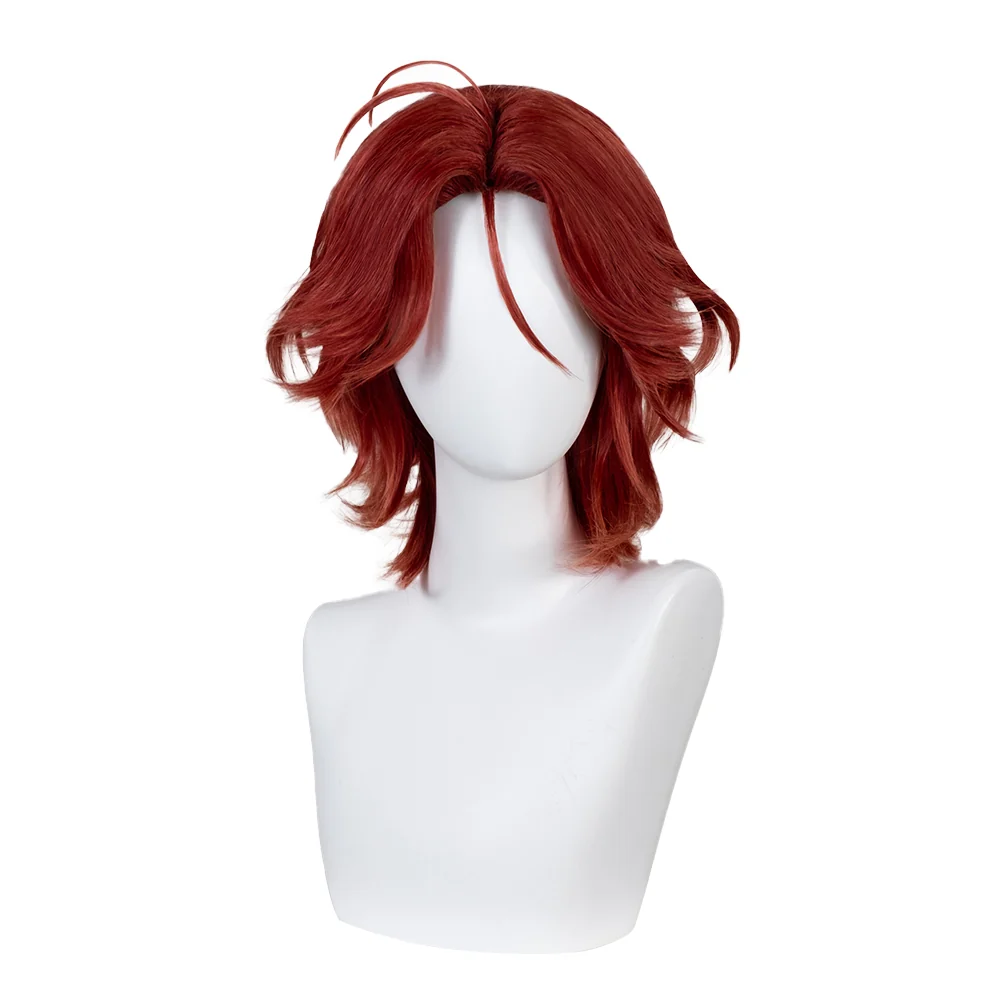 【Ready For Ship】DokiDoki Anime Diabolik Lovers Cosplay Laito Sakamaki Wig Brown Short Middle Part Hair - Image 2