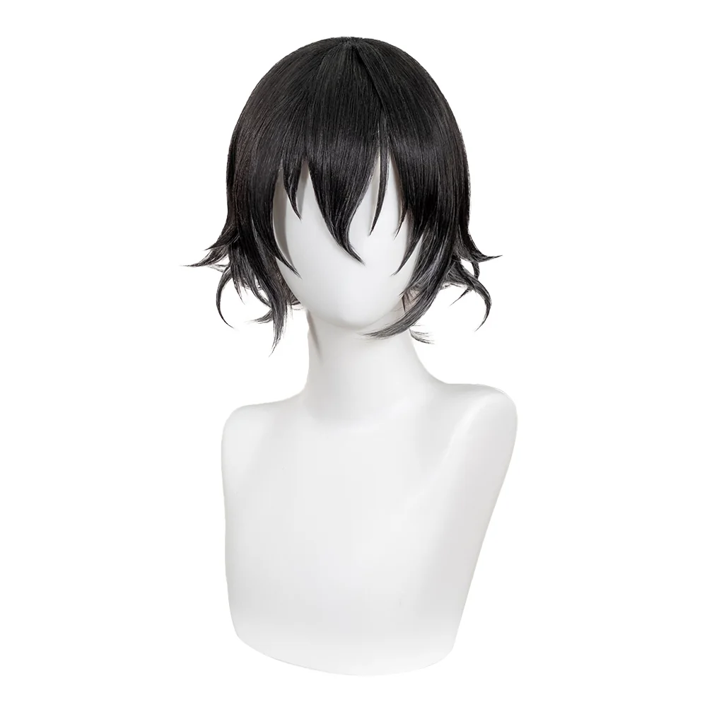 【Ready For Ship】DokiDoki Anime Diabolik Lovers Cosplay Mukami Azusa Wig Short Straight Black White Hair - Image 3