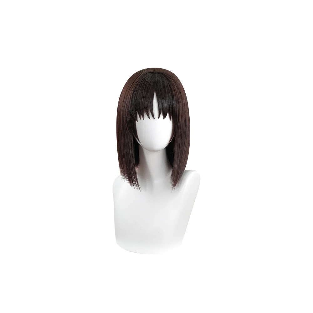 【Ready For Ship】DokiDoki Anime Fate/strange Fake Cosplay Ayaka Sajyou Wig Short Straight Brown Hair - Image 5