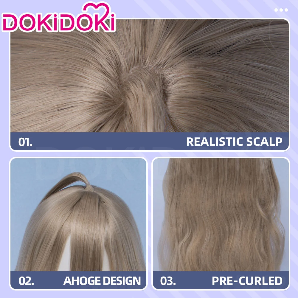 【Ready For Ship】DokiDoki Anime Cosplay Wig Long Light Brown Straight Hair - Image 4