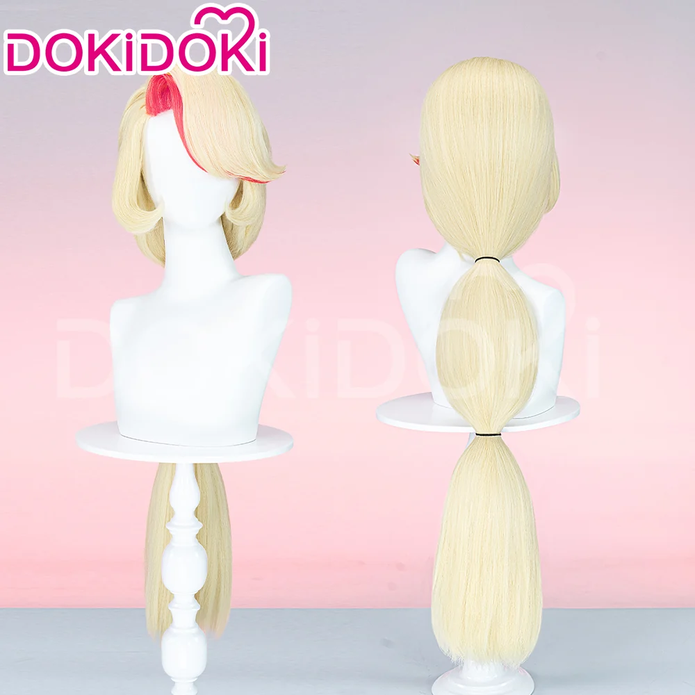 【Ready For Ship】【Pre Crimped】DokiDoki Anime Hell Hotel Cosplay Wig Long Straight Yellow Red Hair - Image 7